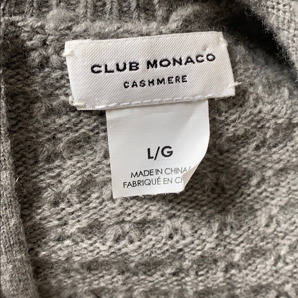 Club Monaco Zipper Back Cashmere Sweater - Picture 3 of 3